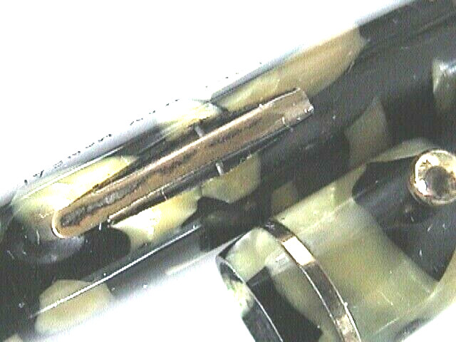 VINTAGE GOLD BOND STONITE MARBELED 14k GOLD NIB FOUNTAIN PEN AND PENCIL COMBO