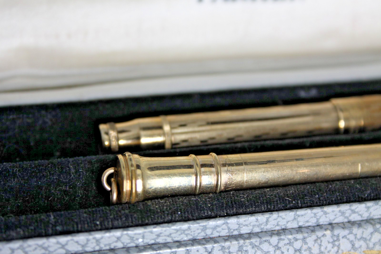 Vintage Parker Lucky Curve Gold Filled Fountain Pen Set Fully restored!!