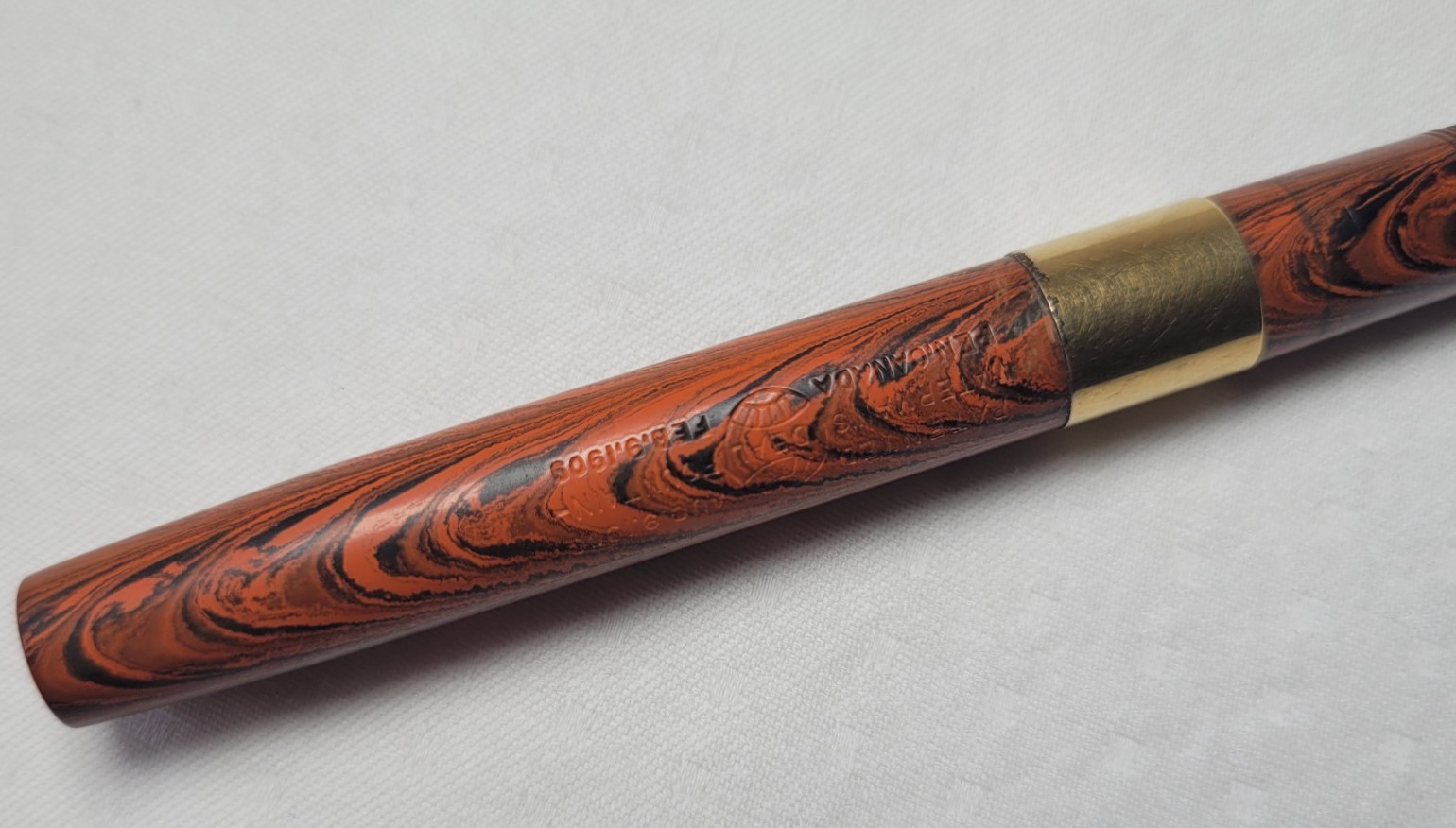Vintage Waterman Ideal 52 Red Ripple Canada Nib Fountain Pen Wood Grain 0752