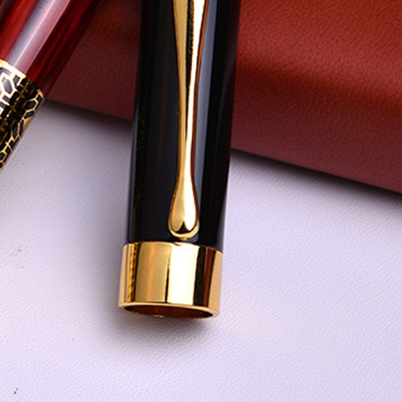 Metal Ink-Refill Fountain Pen Writing Stationery Business Calligraphy W/Gift BmE