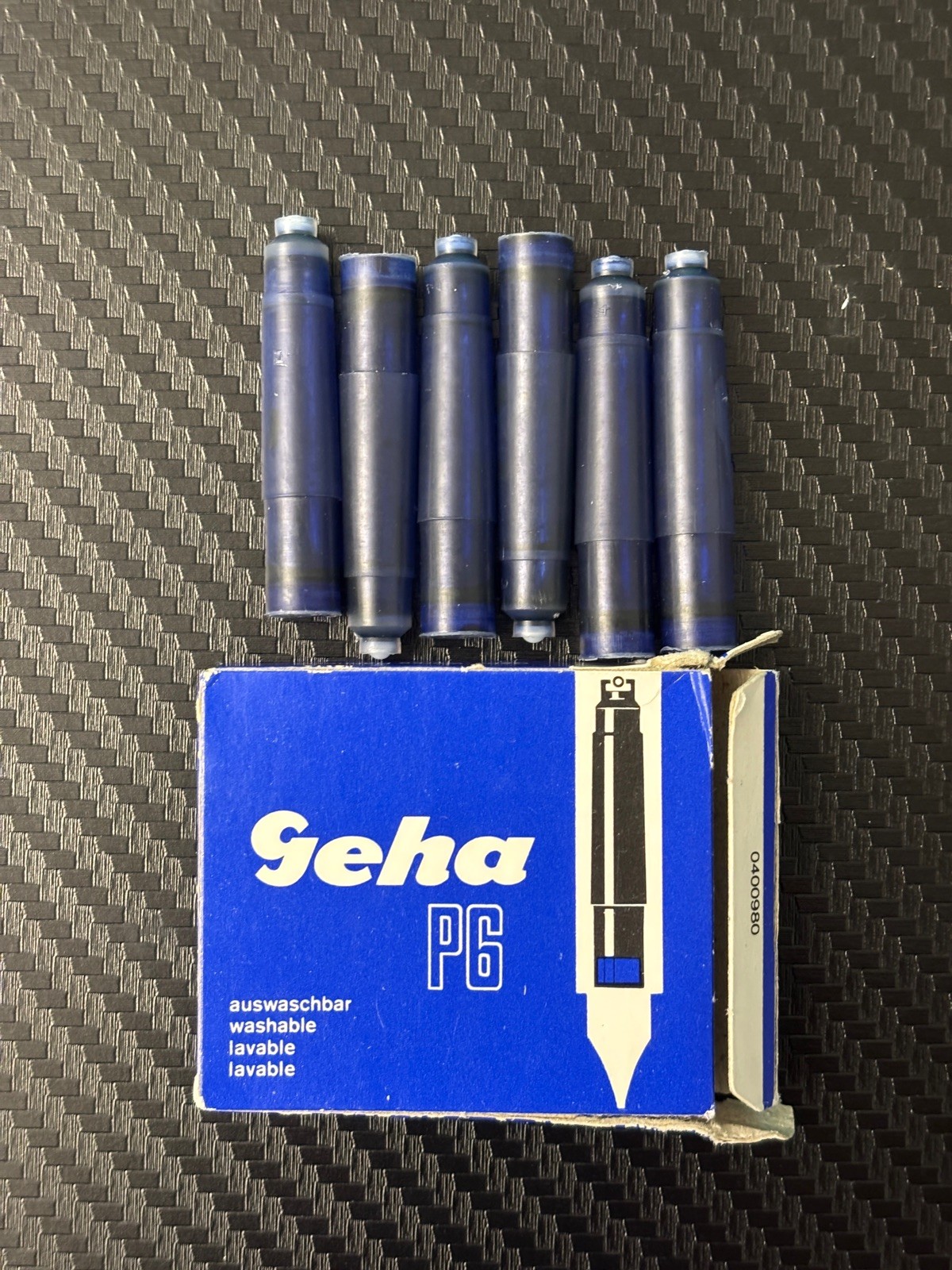 Vintage Geha Champion P 704 Fountain Pen Green. With 6 cartridges.