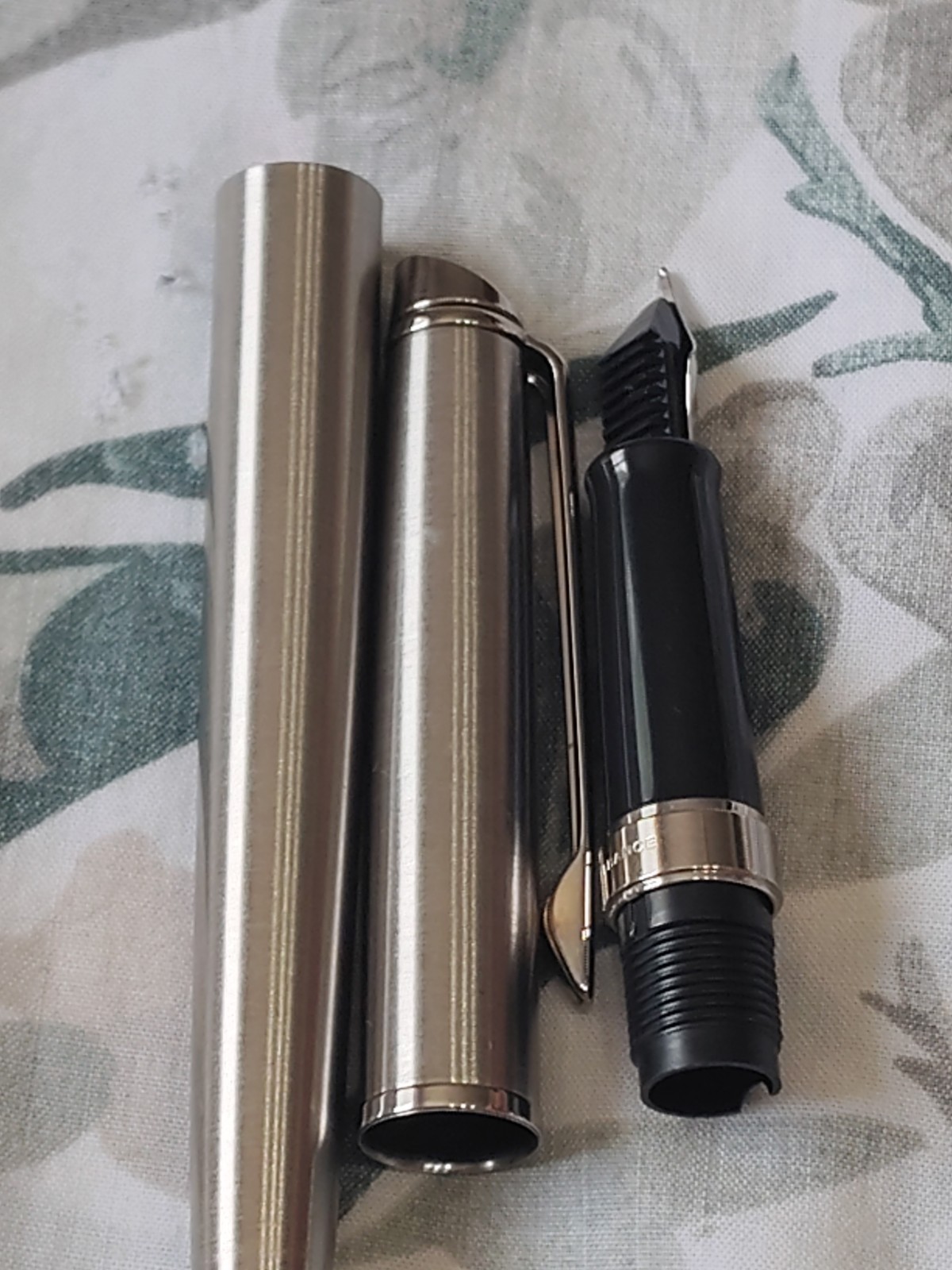 waterman Hemisphere Stainless Steel Fountain Pen With Fine Nib France