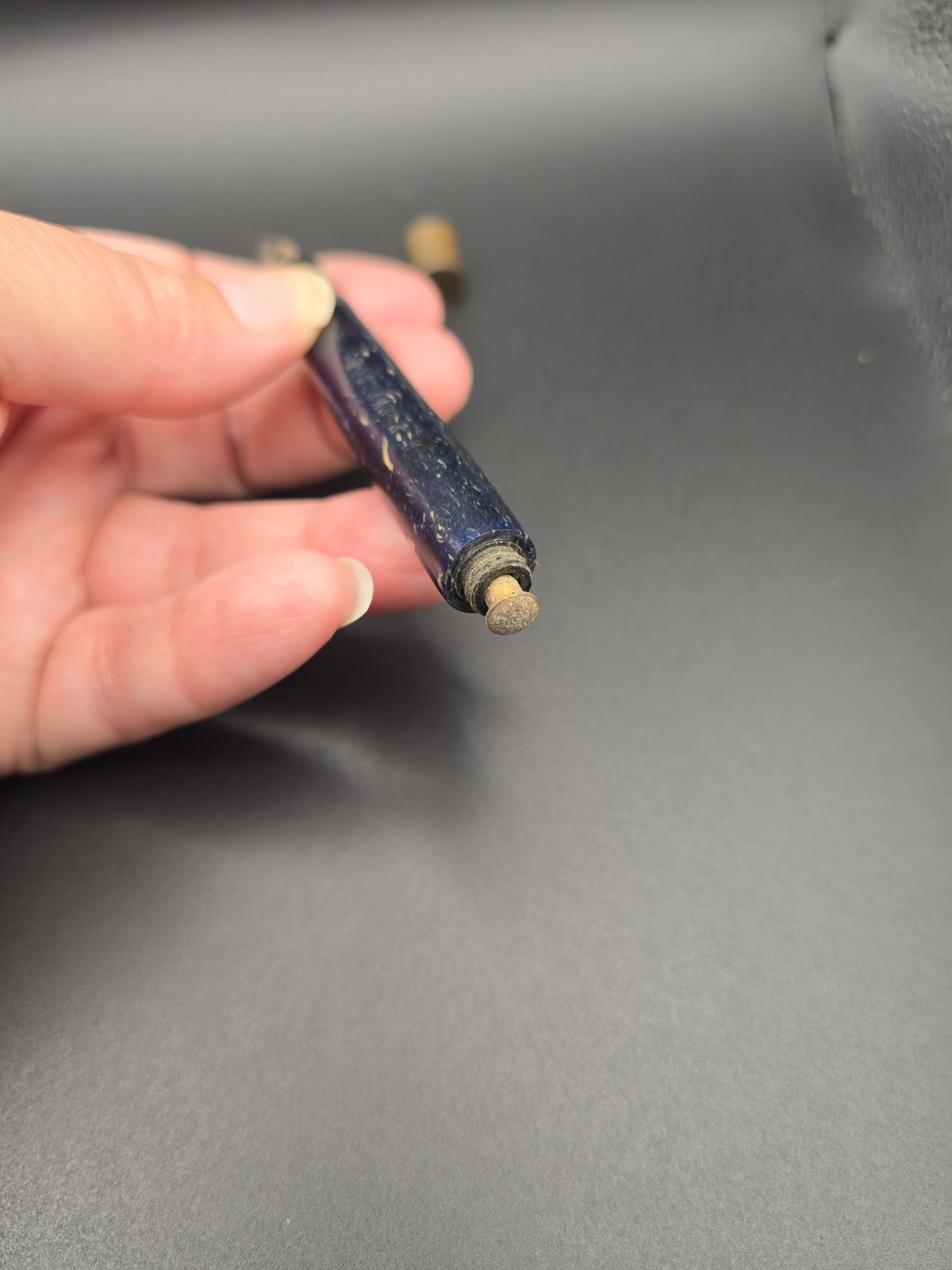 VTG 1920s Parker Duofold Lucky Curve Fountain Pen in Lapis Lazuli Blue Restorati