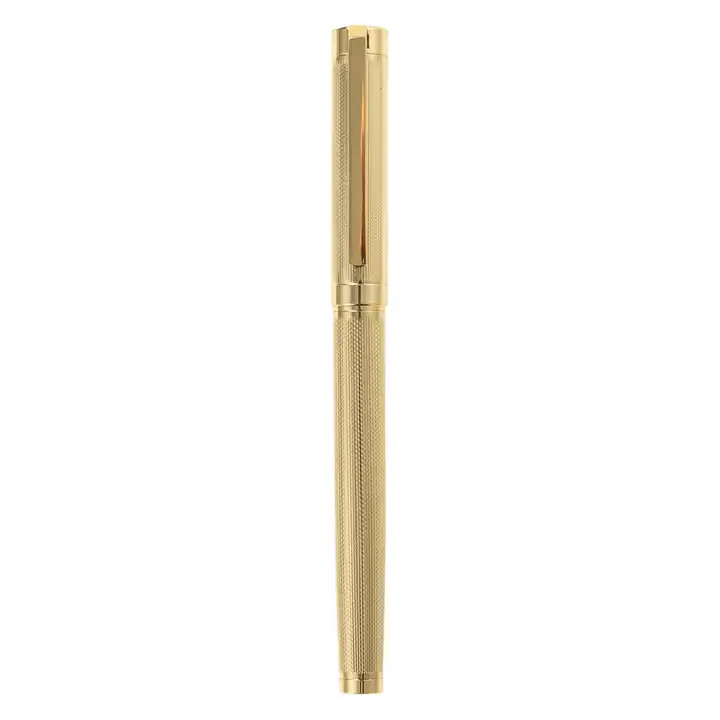 Gold Metal Fountain Pen – Fine Nib, + Ink Converter and 2 Cartridges, JINHAO 899
