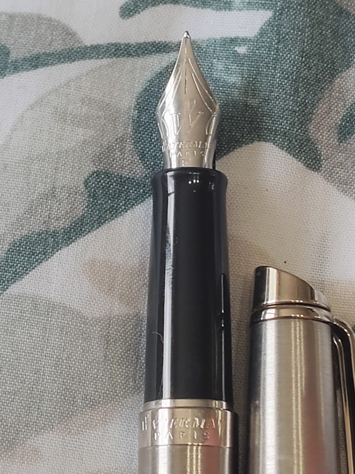 waterman Hemisphere Stainless Steel Fountain Pen With Fine Nib France