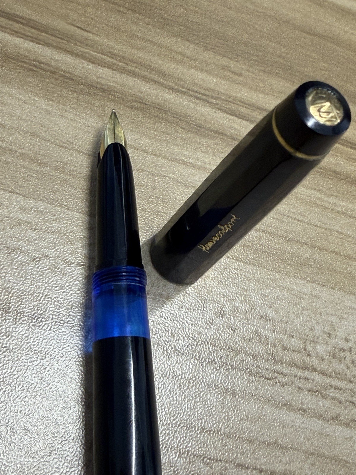 Vintage Kaweco Sport V16N KF Black Piston Pocket Fountain Pen Germany 1970s