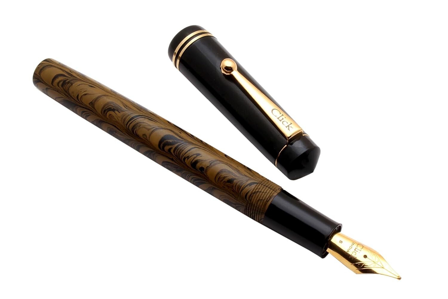 SET OF 4 Click Aristocrat Ebonite Fountain Pens fine medium borad flex nib grade
