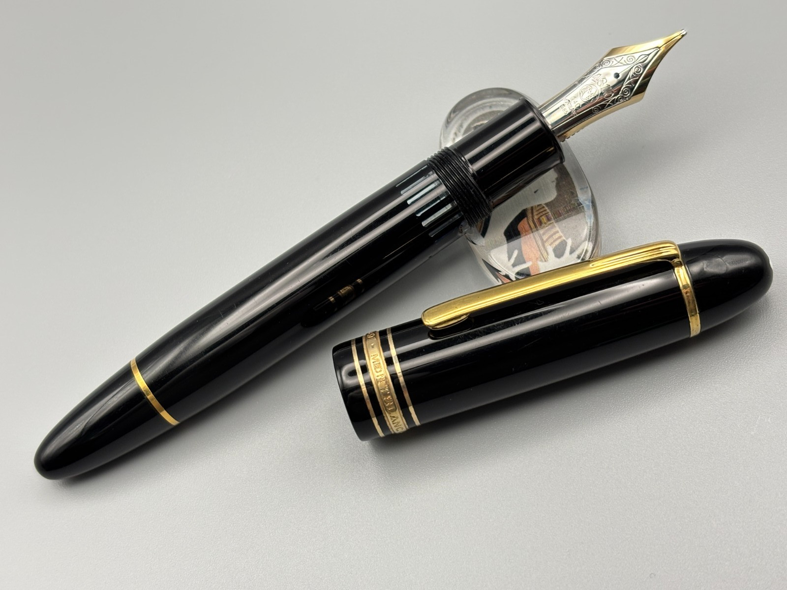 Montblanc Meisterstück 149 Fountain Pen Black 14K M Nib Piston Filler from japan