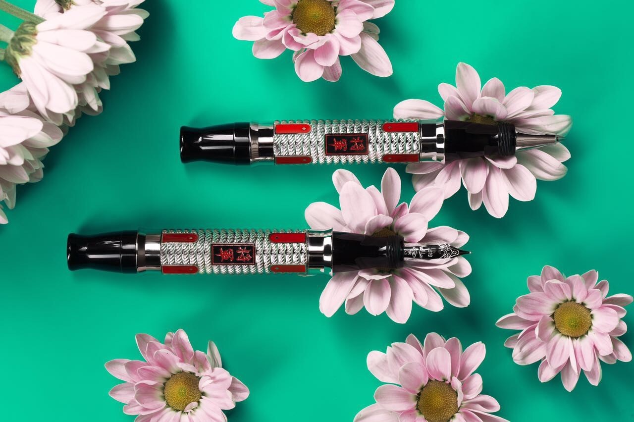 Ancora Shogun Fountain Pen Limited Edition 88 Italy Luxury 18k Gold Nib New