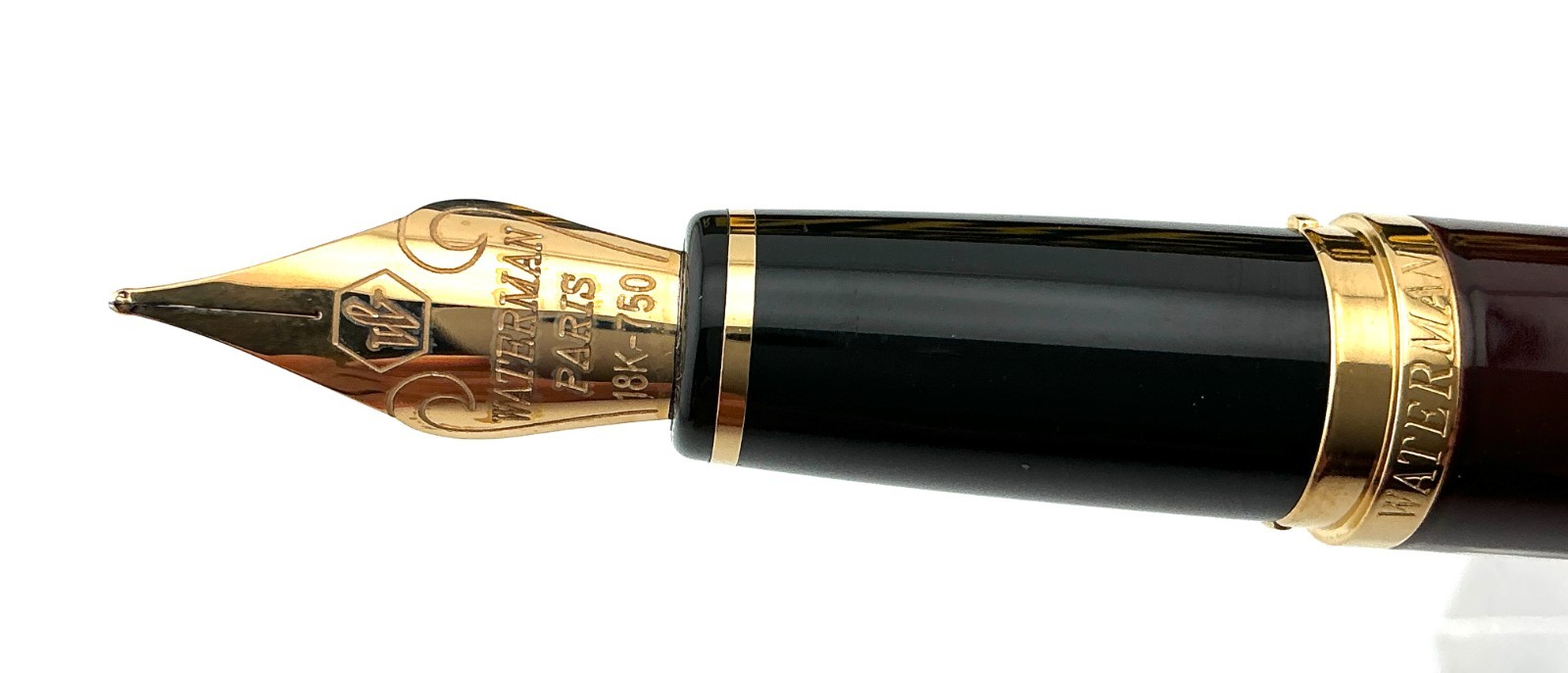 WATERMAN L’etalon Fountain Pen BURGUNDY 18K Med NEW