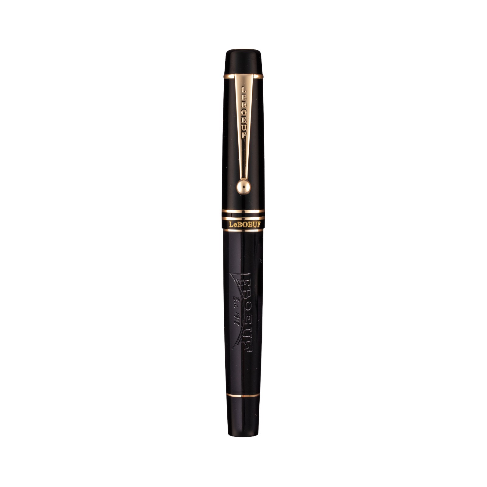 Brand New LeBOEUF Pilgrim Heritage Collection Licorice Black Fountain Pen F,M.B