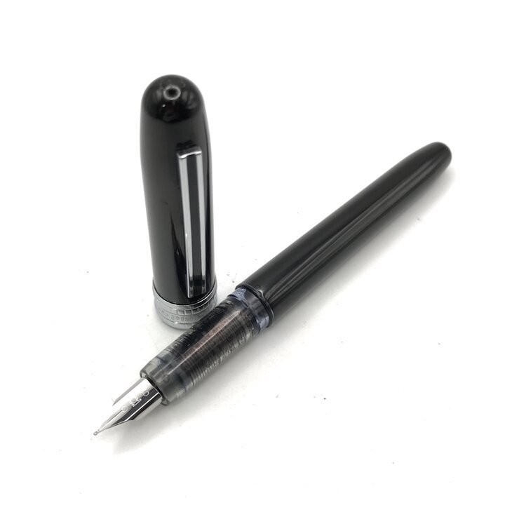 Excellent Platinum Black Silver Cartridge Fountain Pen Japan Writing Instrument