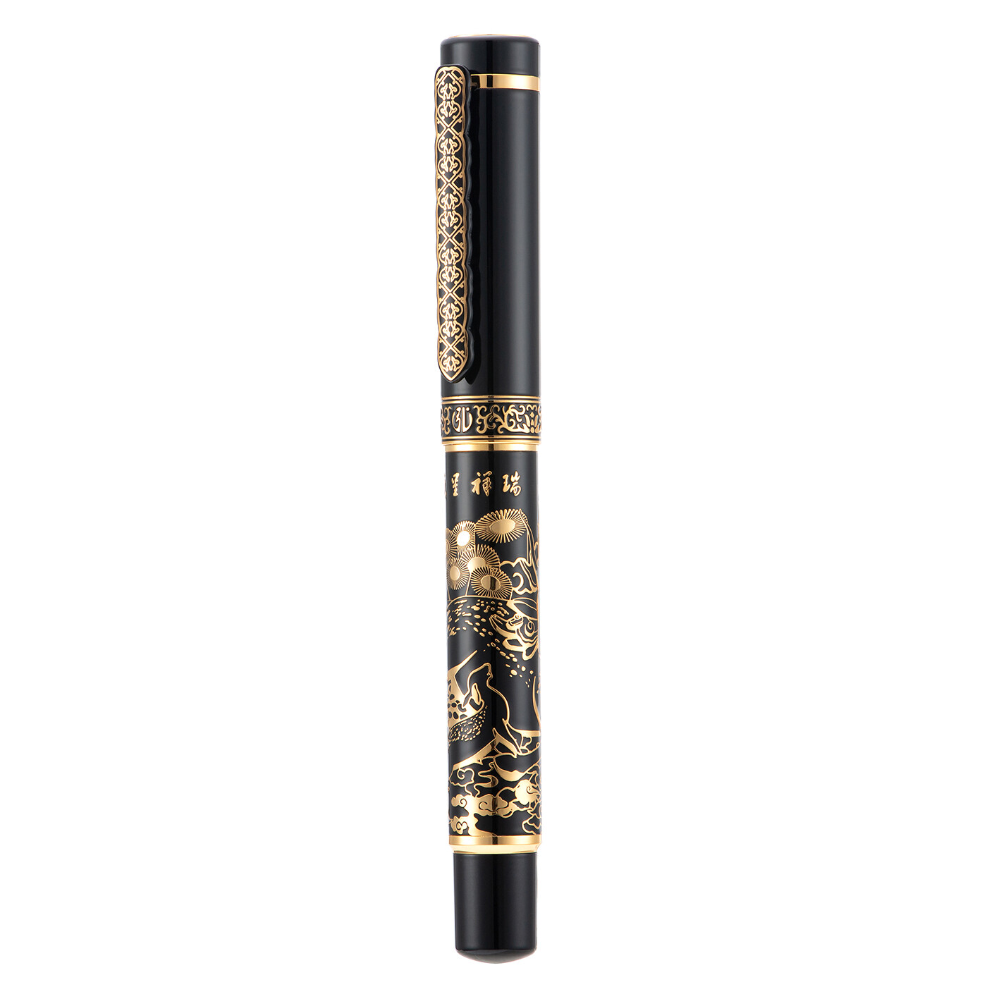 Hongdian 8037 Metal Fountain Pen with Ink Converter Deer Painting EF/F Nib Pen
