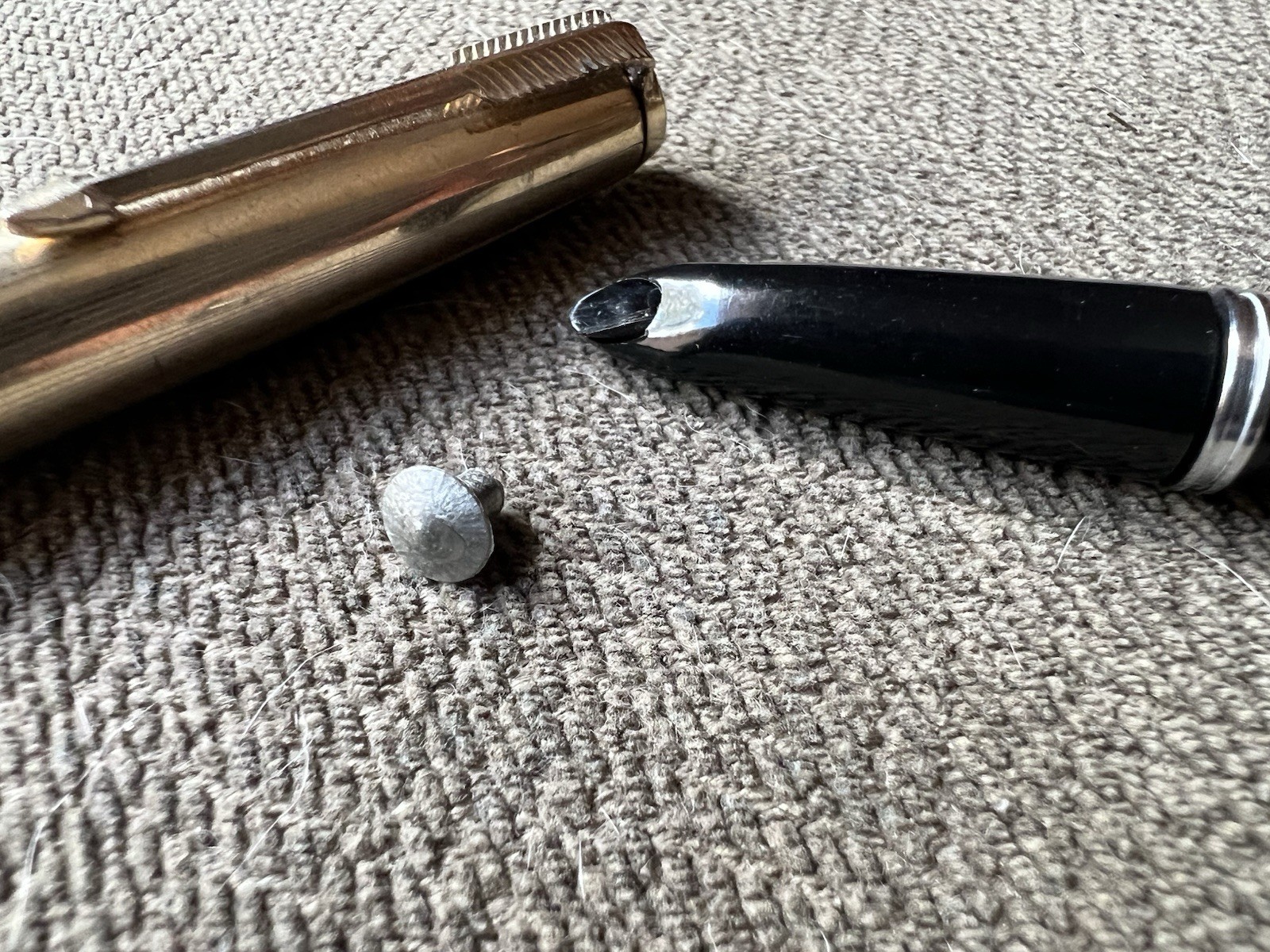Vintage Parker 51 Fountain Pen Gold Filled Cap And Parts For Restoration