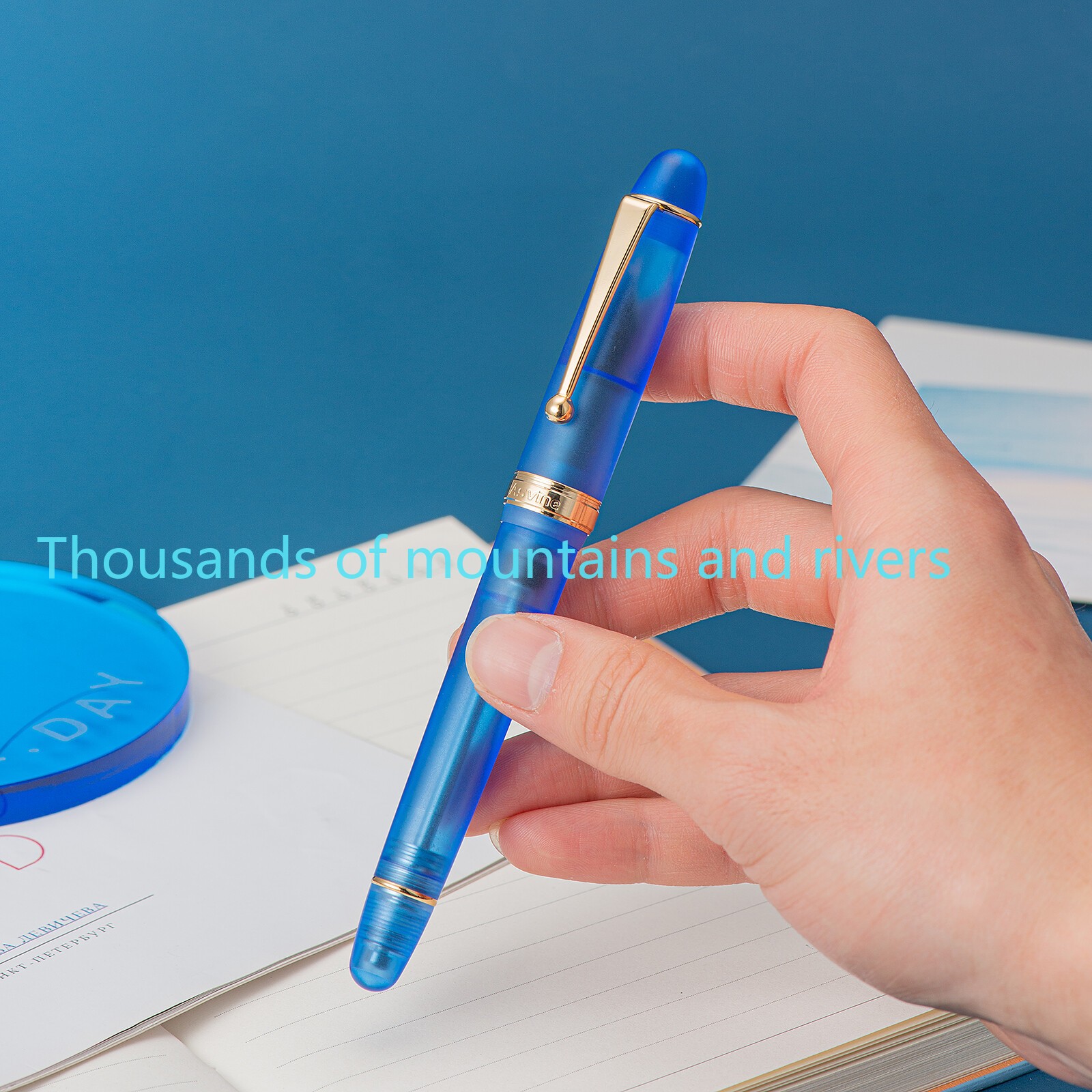 Asvine V126 Vacuum Filling Fountain Pen EF/F/M Nib, Matte Acrylic Writing Pens