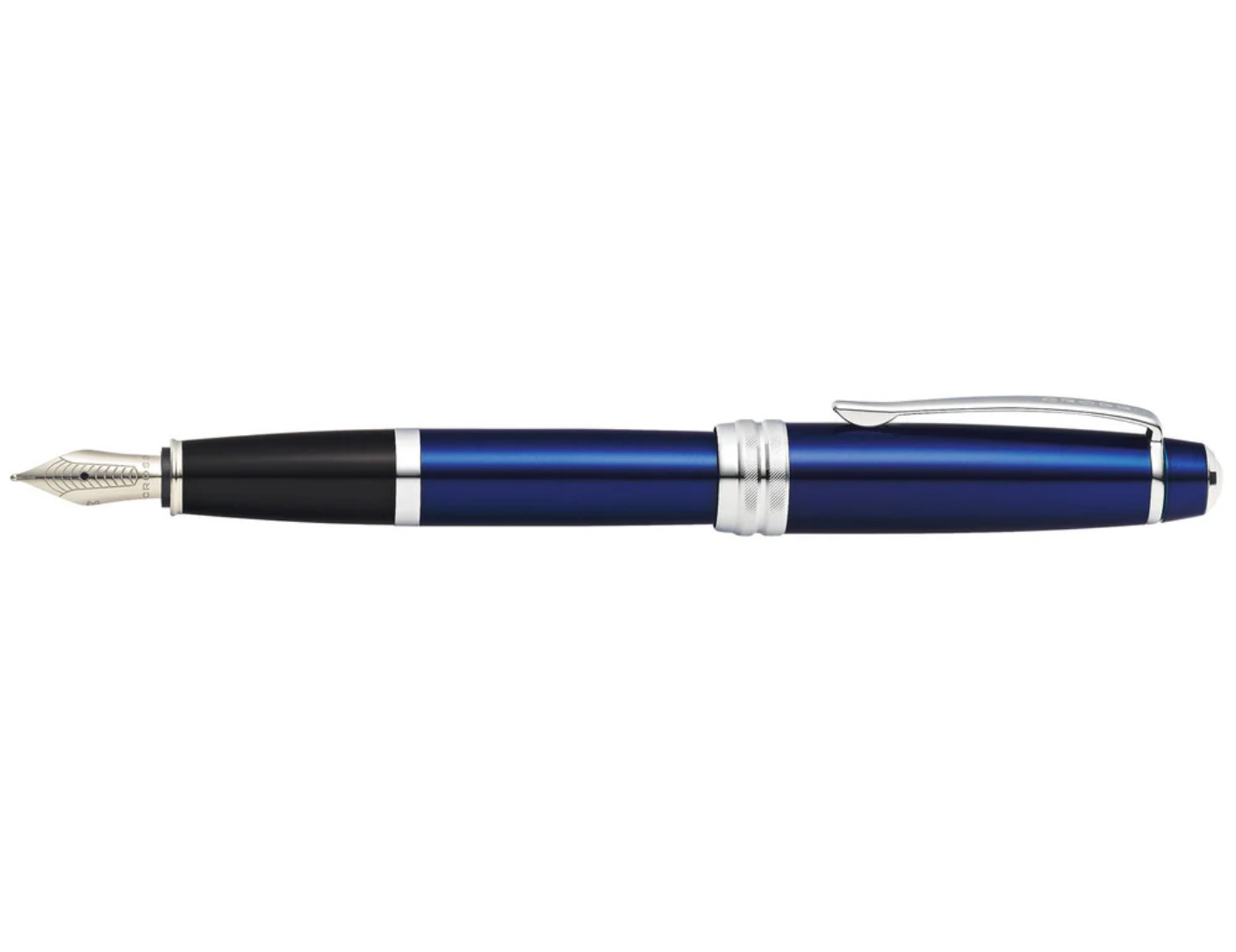 NIB Cross Bailey Fountain Pen Set Blue Lacquer Black Ink 6 Refills AT0456H-12MS