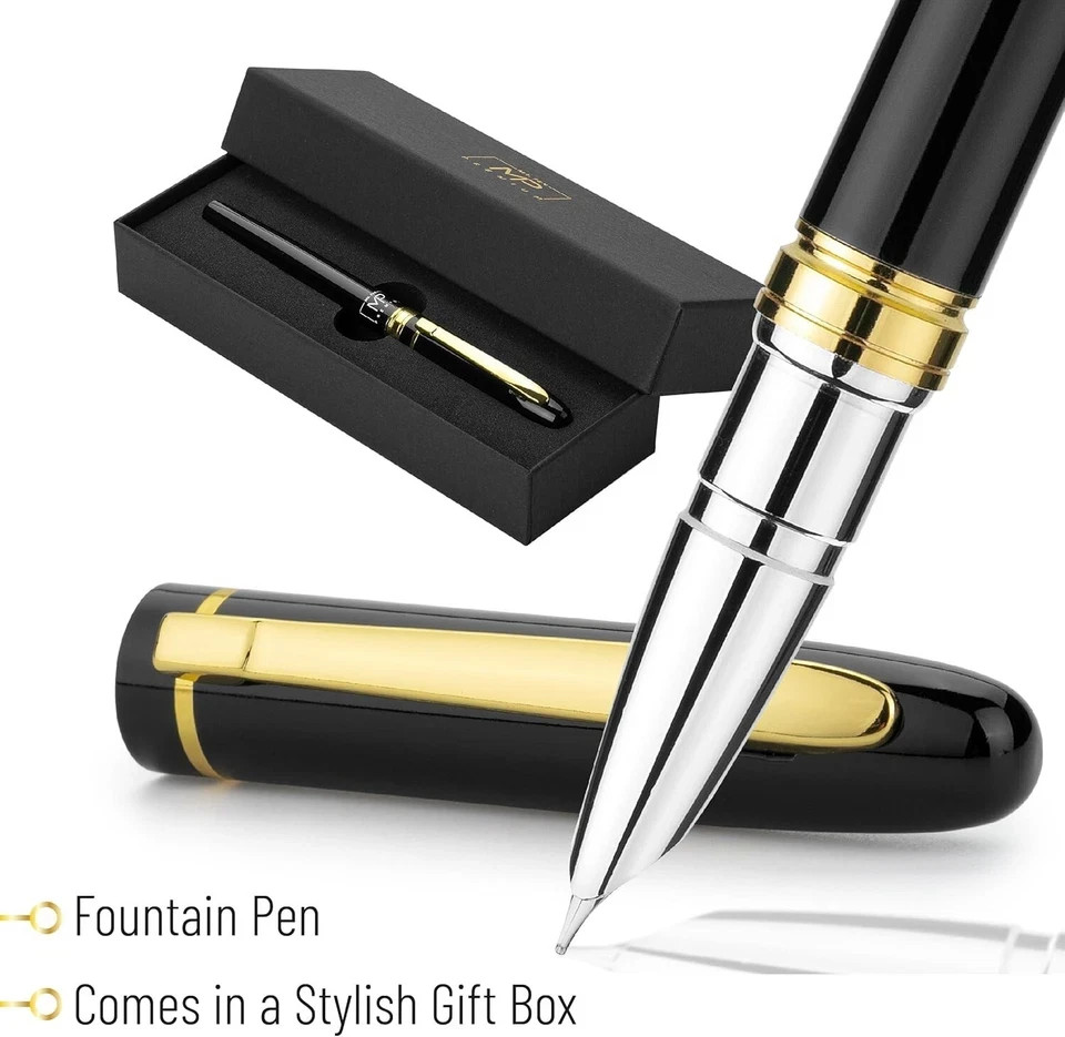 FOUNTAIN PEN, PEN-LU LUXURY PEN. NEEDS NO CARTRIDGE, USES BOTTLE INK. NEVER USED