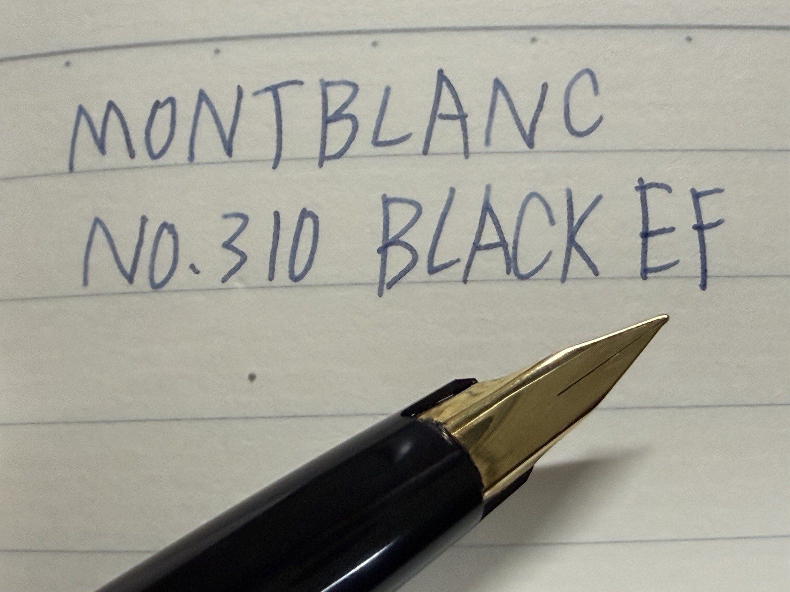 Montblanc No.310 Black Fountain Pen EF Near Mint