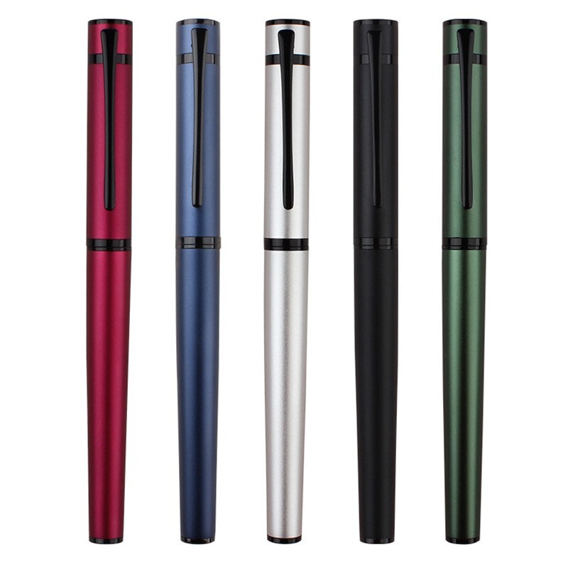 Hero H605C Metal Fountain Pen Fine 0.5mm Nib Rotary Ink Absorber Pen w/Gift Box