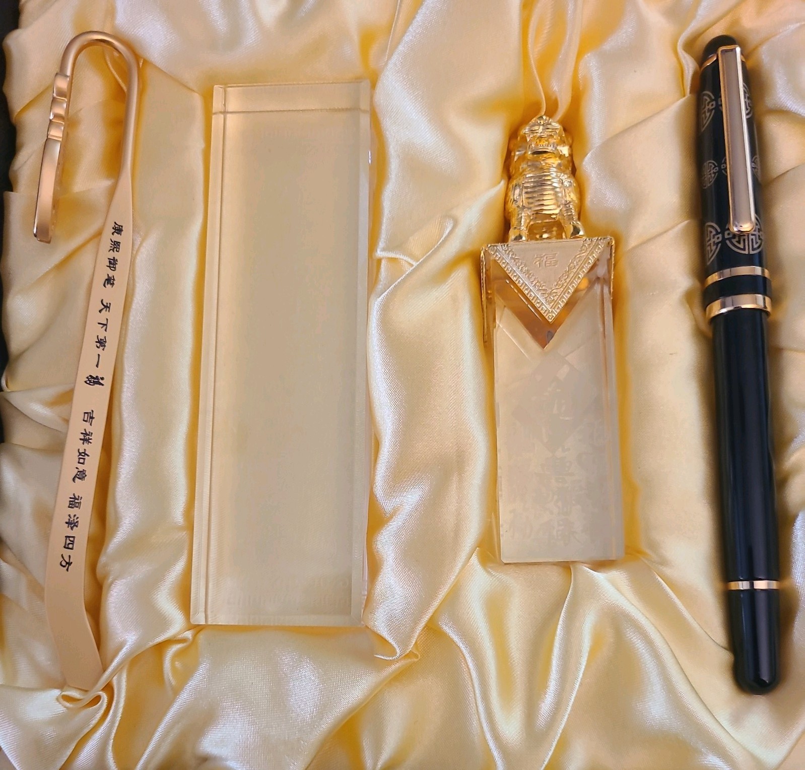 Vintage Pen Calligraphy Fountain Vintage Paper Weight Dragon Souvenir Set (AA3)
