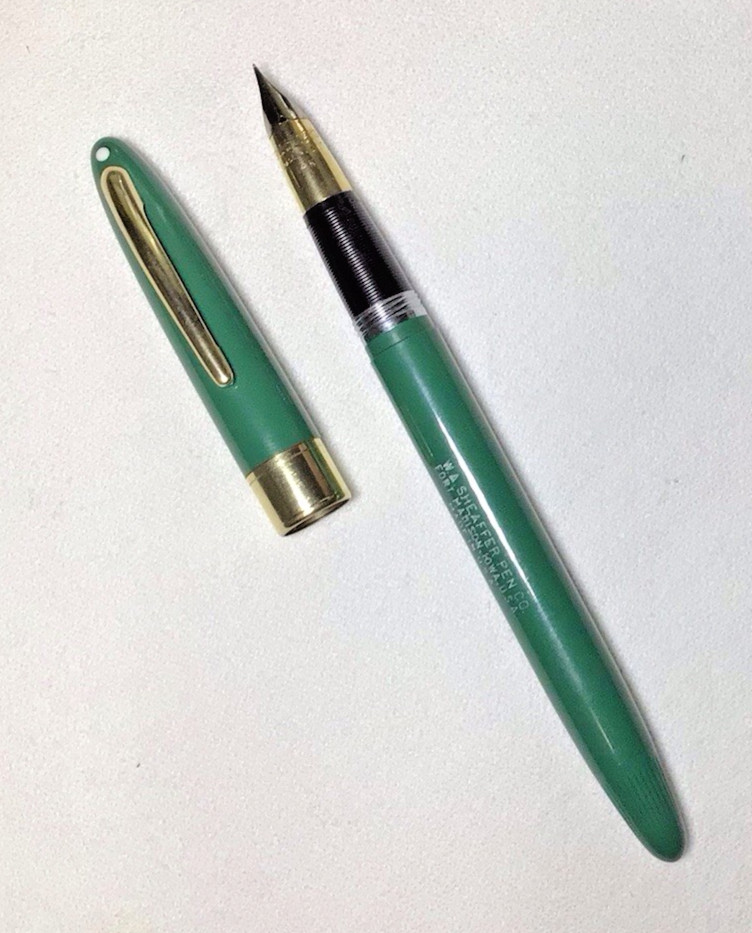 Sheaffer Snorkel 1952 First Year 14K Filler Tube 14K F/XF Nib Restored Excellent