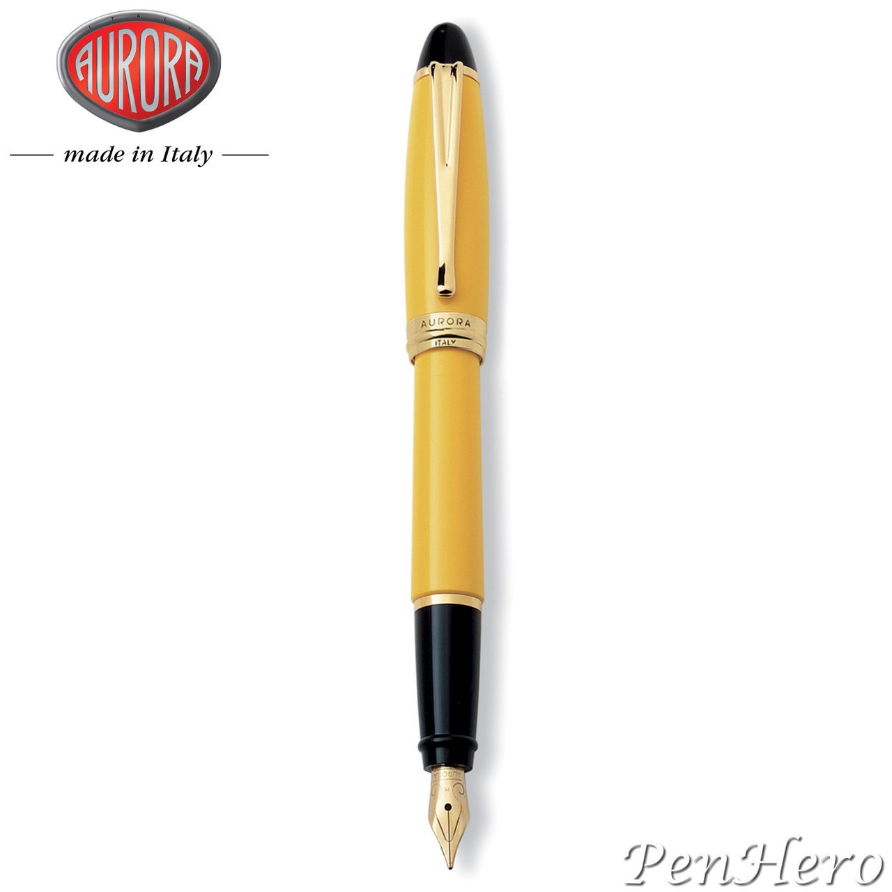 Aurora Ipsilon Yellow Fountain Pen Medium Nib B11-Y-M