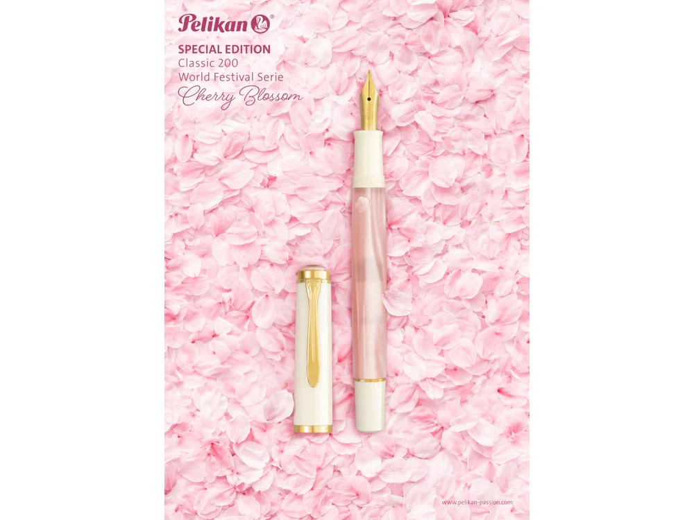 Pelikan Classic M200 Fountain Pen Cherry Blossom Nib Medium