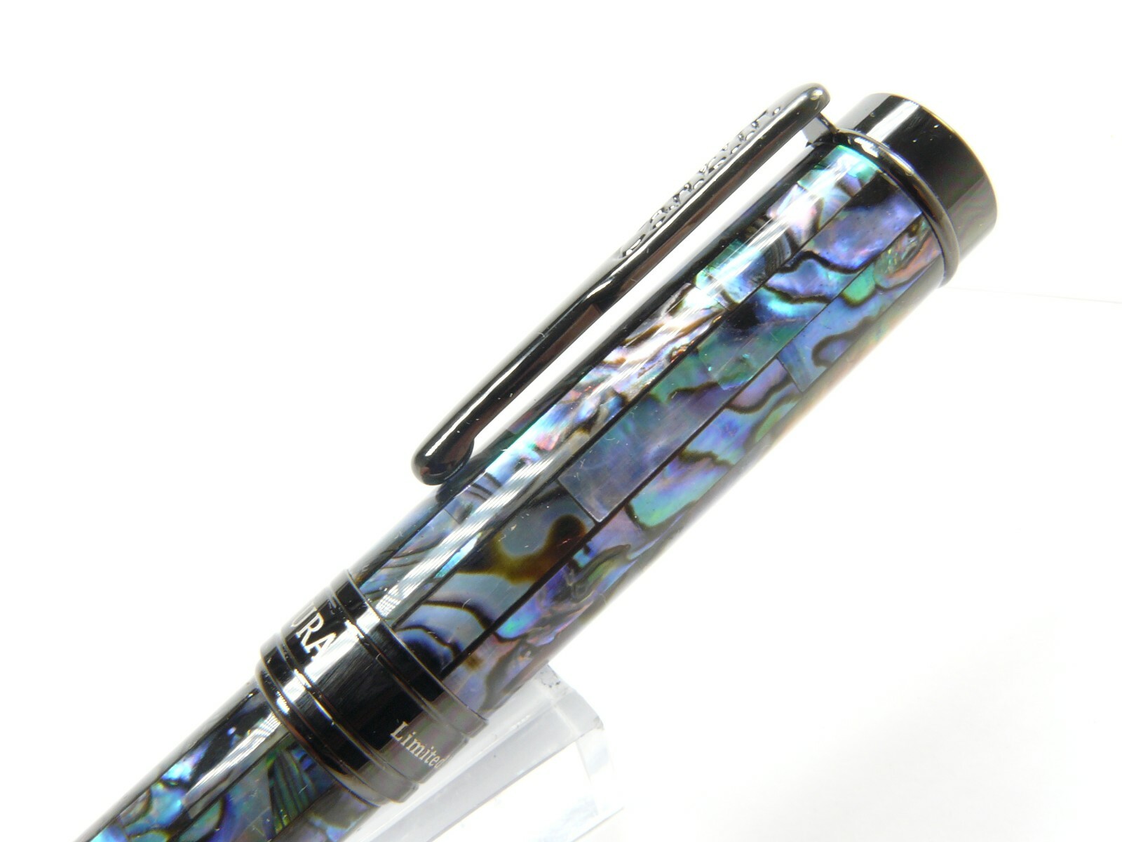 CONKLIN ENDURA ABALONE SHELL LIMITED EDITION 1898 GUNMETAL TRIM ROLLERBALL PEN