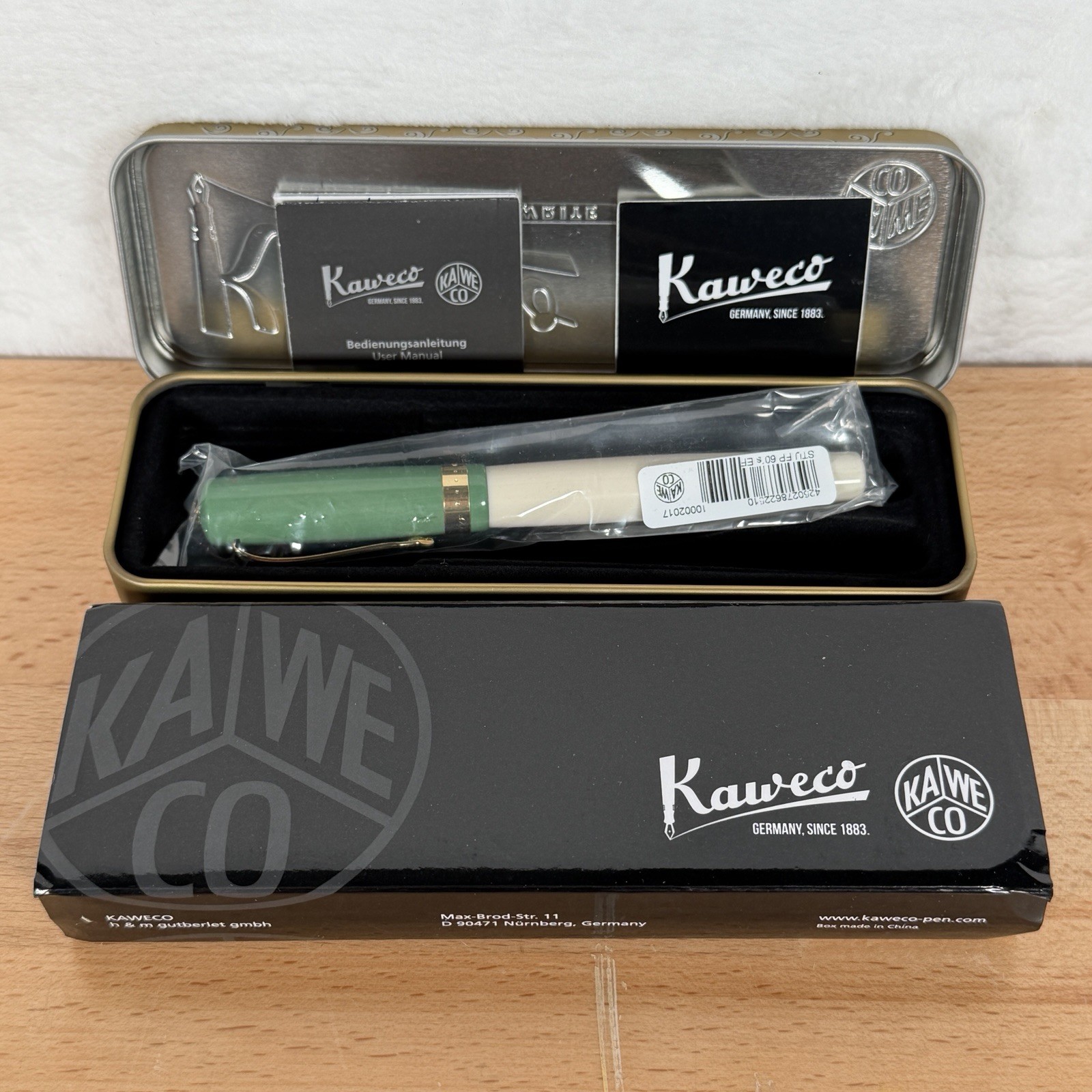 Kaweco Student Fountain Pen in 60’s Swing Green – Medium Point – NEW in Box