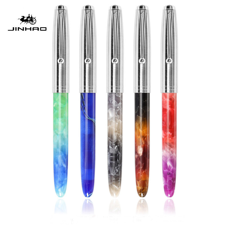 Jinhao 51A Acrylic Resin/Wood Fountain Pen Extra Fine EF/F/M/Art Bent Nib Gift#J