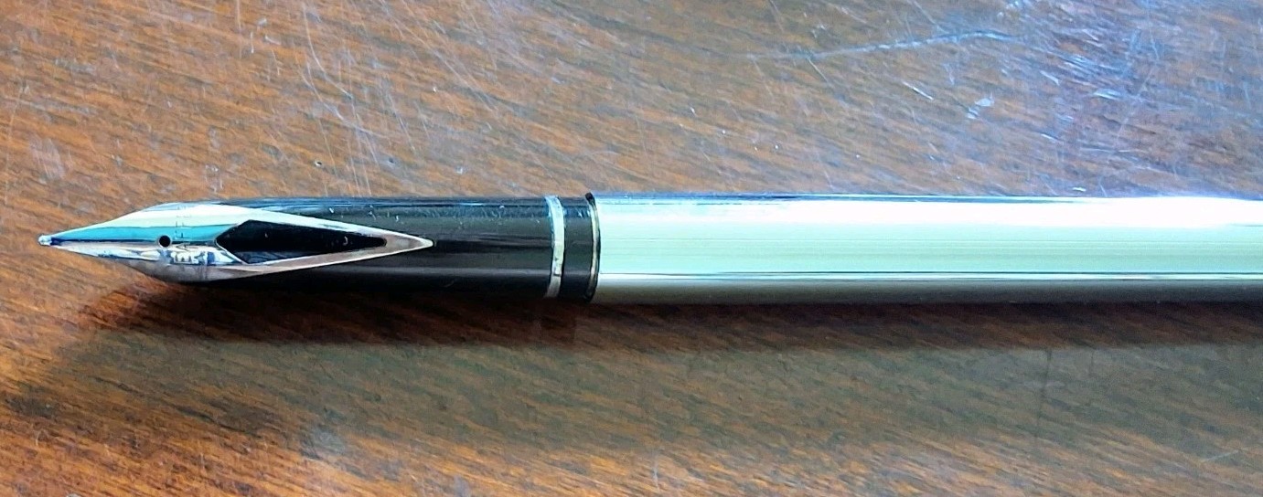 Vintage 1970s Sheaffer 440 Fountain Pen – Blue Barrel, Inlaid Nib W/ Converter