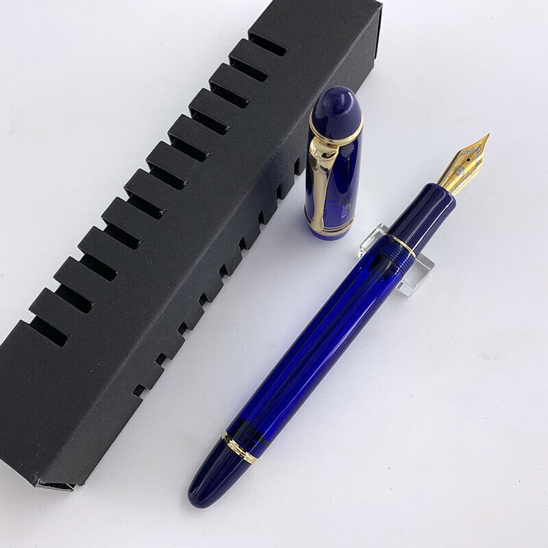Vintage Wing Sung 699 Acrylic Resin Piston Fountain Pen Clip 0.7mm M Nib w