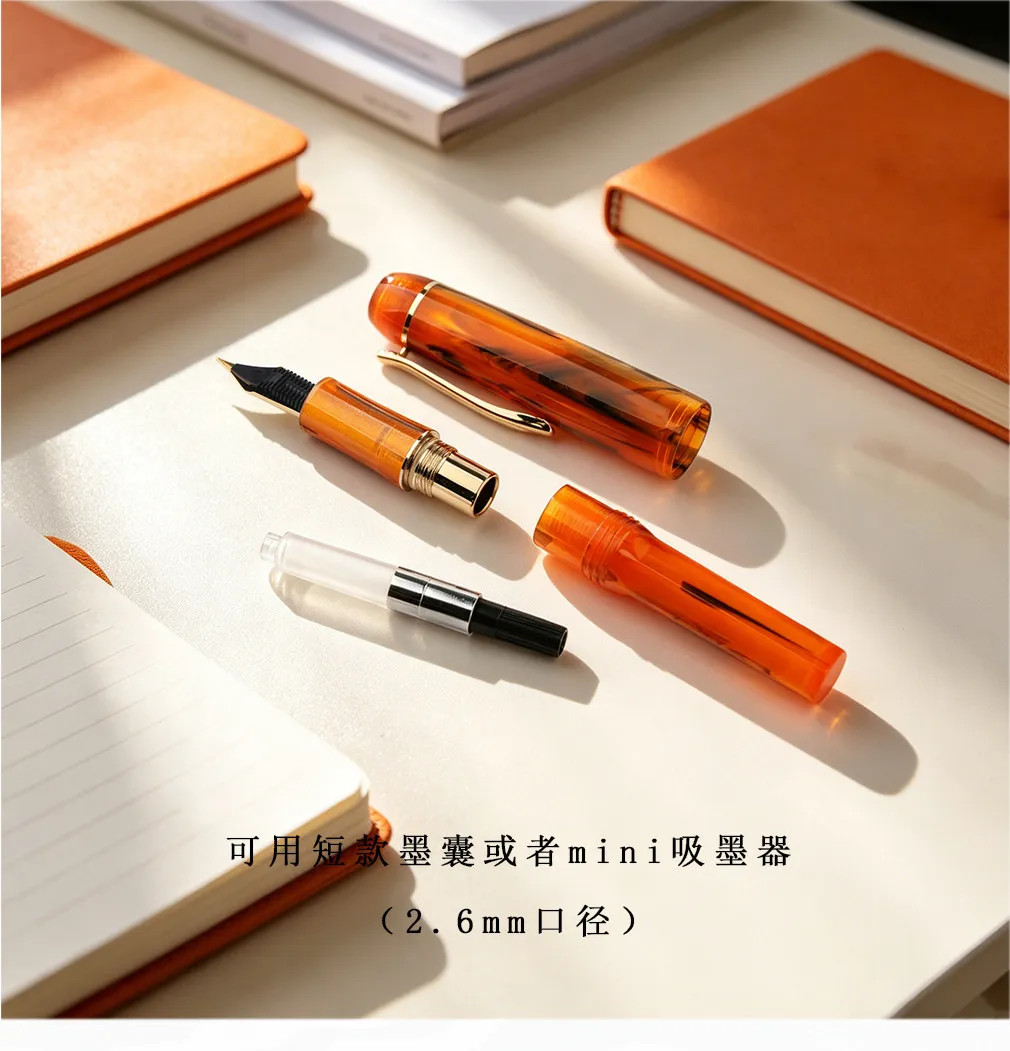 Majohn RS3 Mini Fountain Pen EF/F Nib, Acrylic Travel Pocket Writing Gift Pen