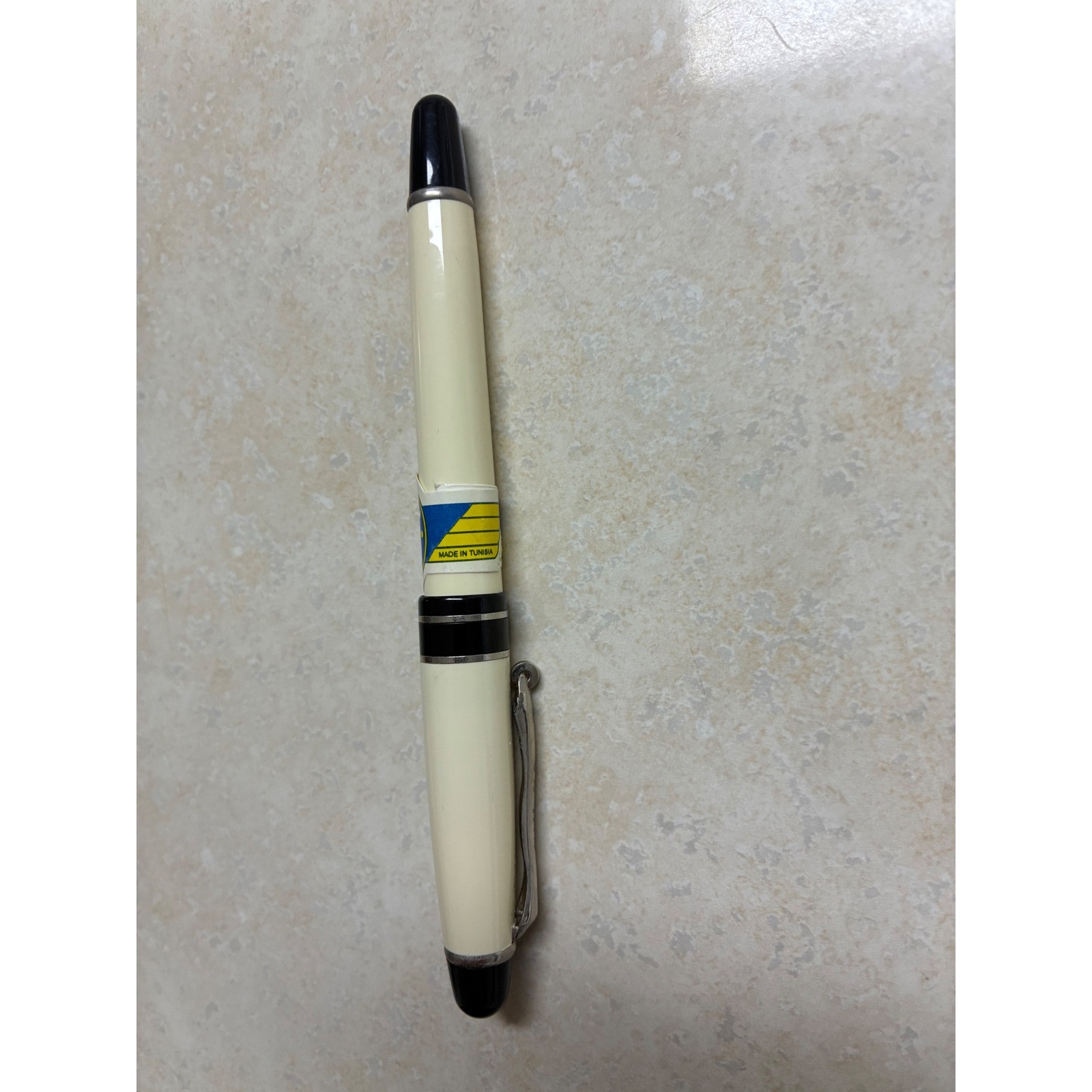 Retro 51 Script Fountain Pen Empty Casing Ivory Black Chrome Vintage Style