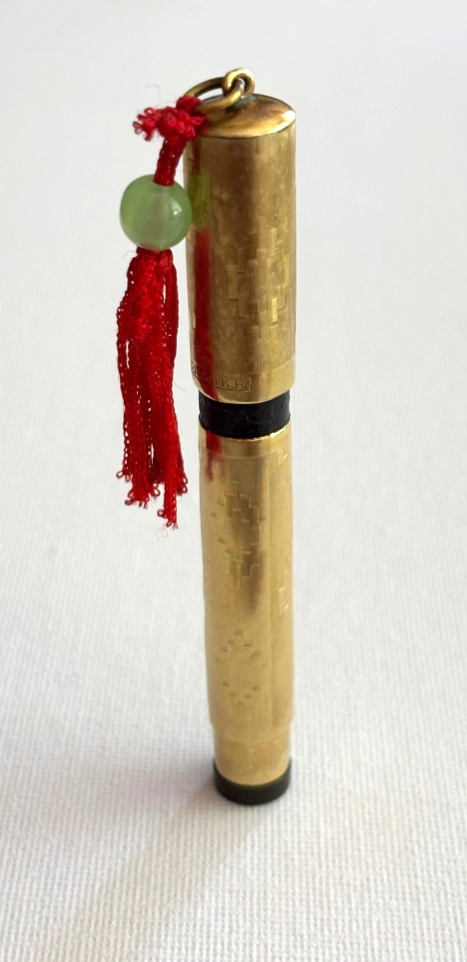 Vintage Rare Kaweco 18 K.R. gold filled 14k gold nib retractable Fountain Pen