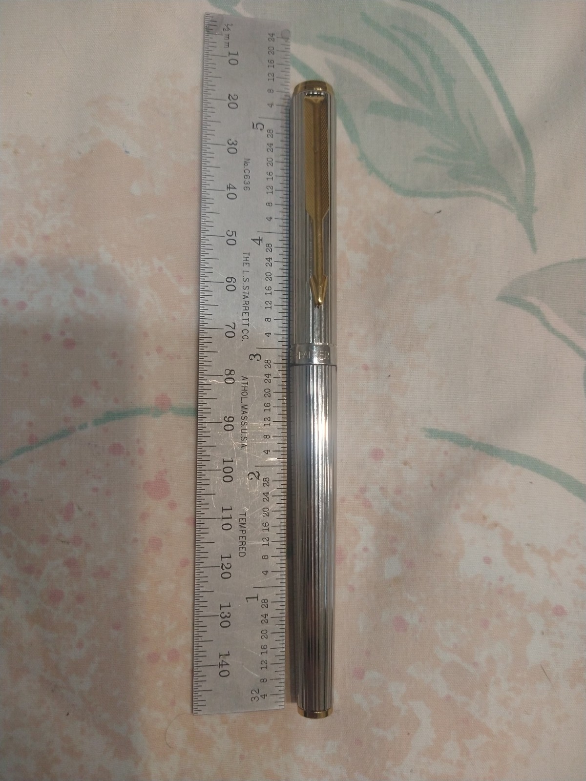 Parker 95 Silver Plated Cap & Barrel, Gold Plated F Nib fountain Pen France