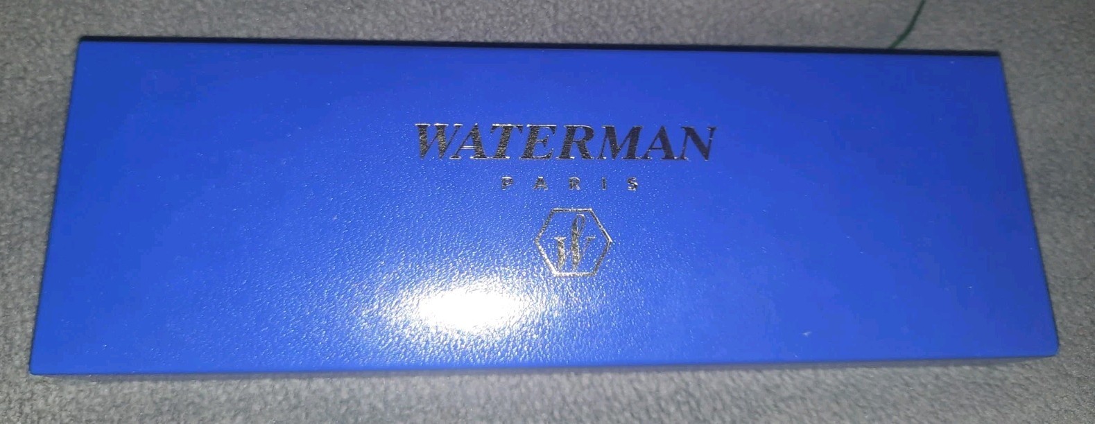 Waterman Paris EMPTY Blue & Gold Writing Satin Lined Case 6 3/4” X 2 5/8” Box