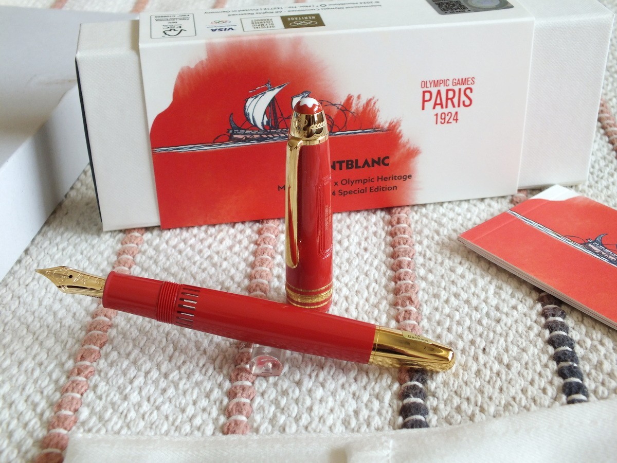 Montblanc Olympic Heritage 1924 LeGrand 146 Paris 14K Fountain Pen DHL DDP