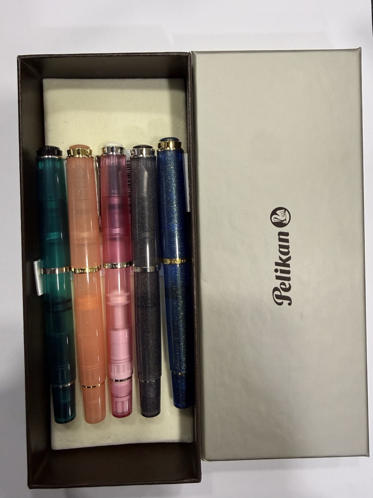 PELIKAN M200 M205 5 PCS FOUNTAİNPEN EF-F-M-B M NİB box