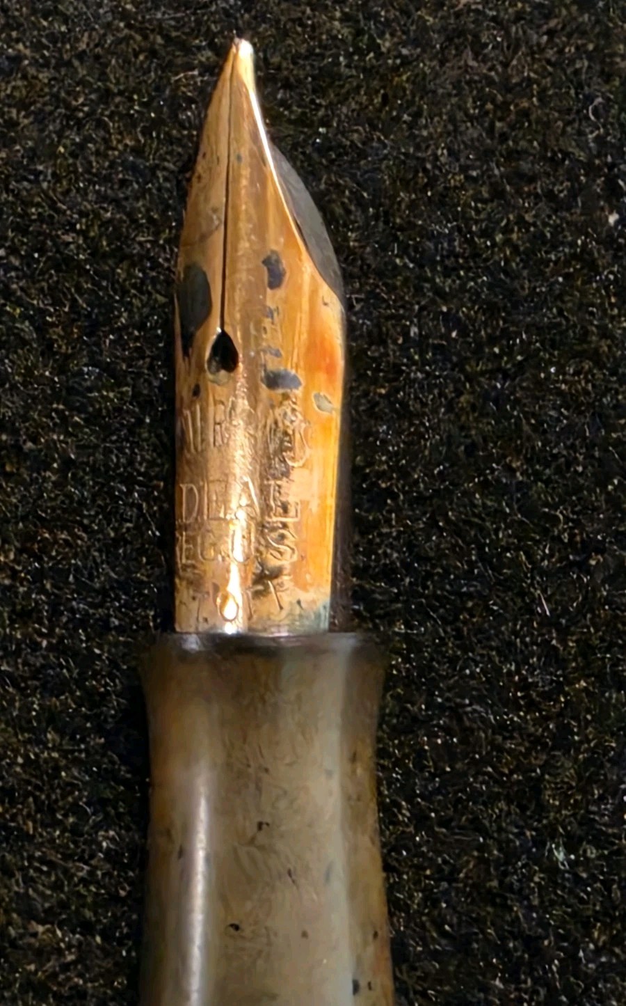 Vintage Waterman 0552 1/2 V Safety Fountain Pen Gold Filled Overlay 14K Nib