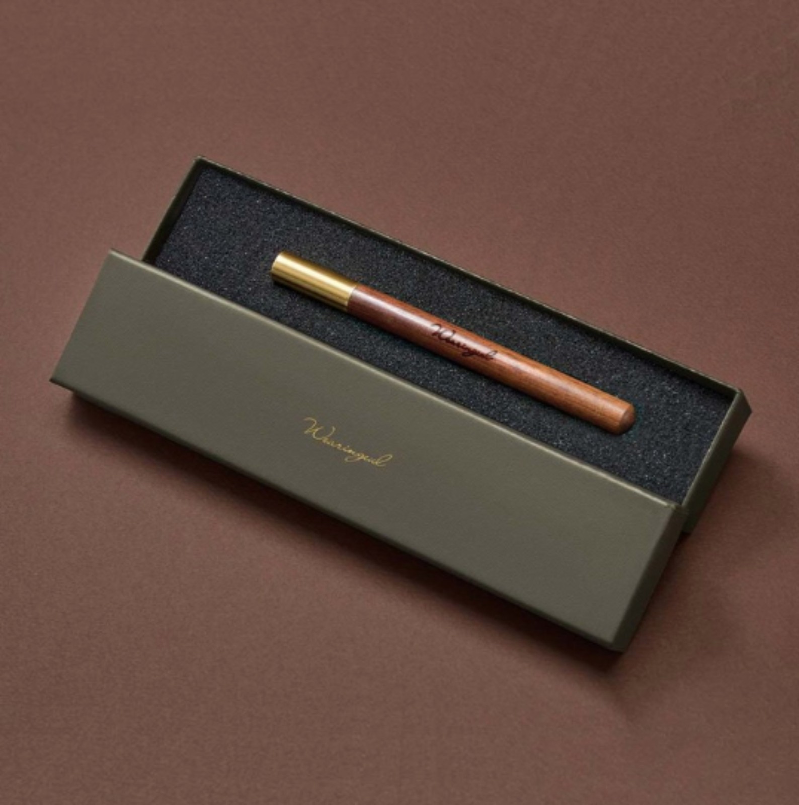 Wearingeul Modular Glass Pen in Transparent Glass Nib with Rosewood Handle NEW
