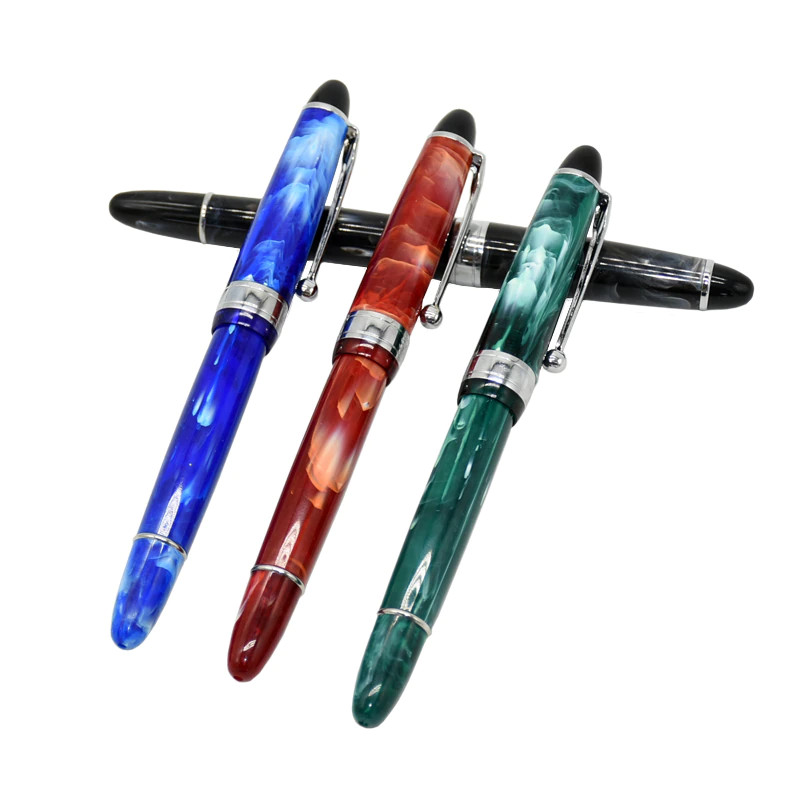 Sikib 169 Acrylic Fountain Pen & Converter, Extra Fine Nib, 4 Color Options