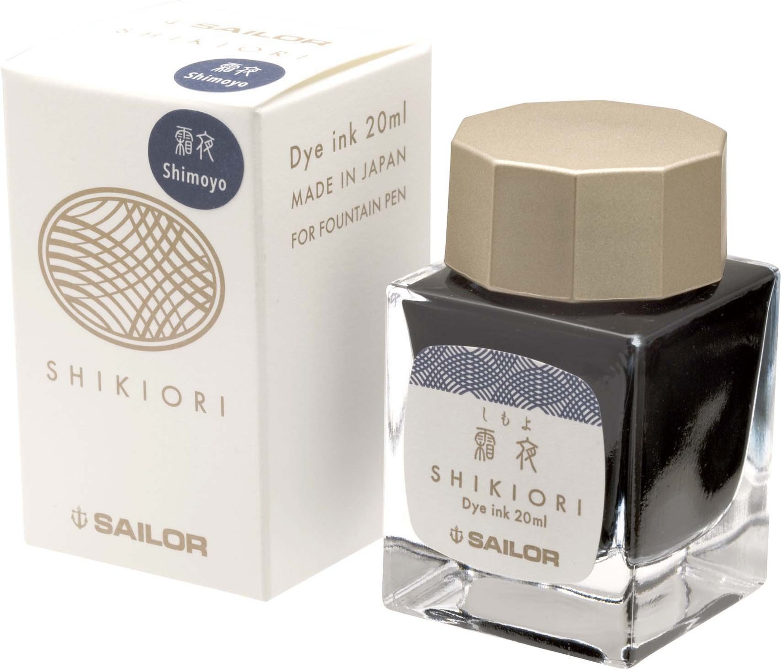 Fountain pen bottle ink, Shikiori (Four Seasons Weave), Moonlit Water Surface, F