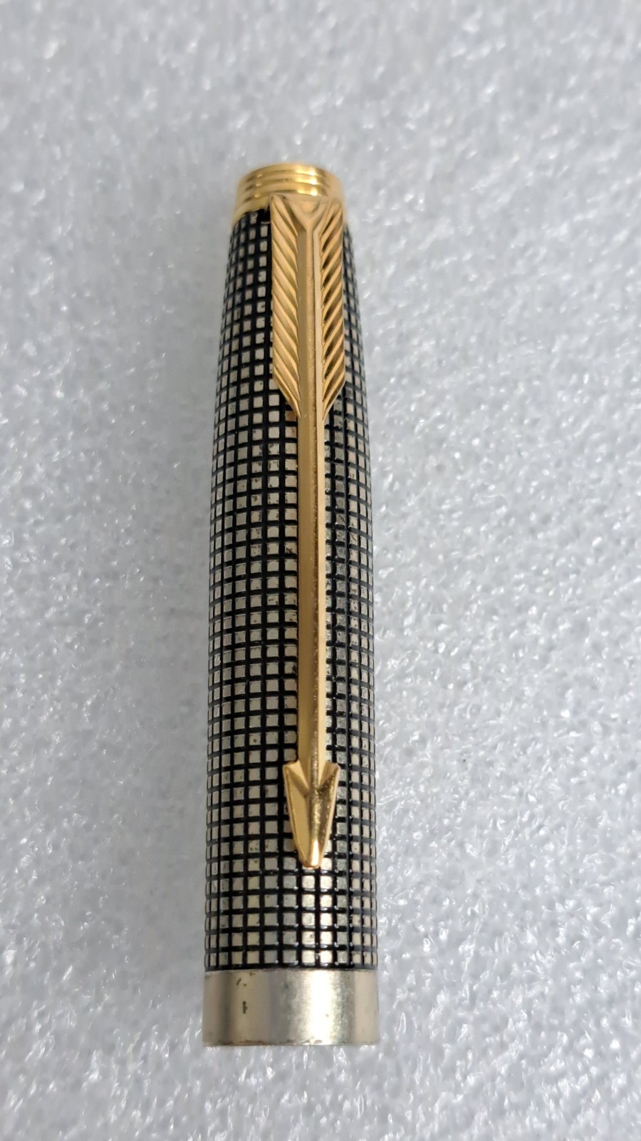 Vintage Parker 75 Cisele Sterling Silver FP 18K Nib France 1991 IU Oblique Broad