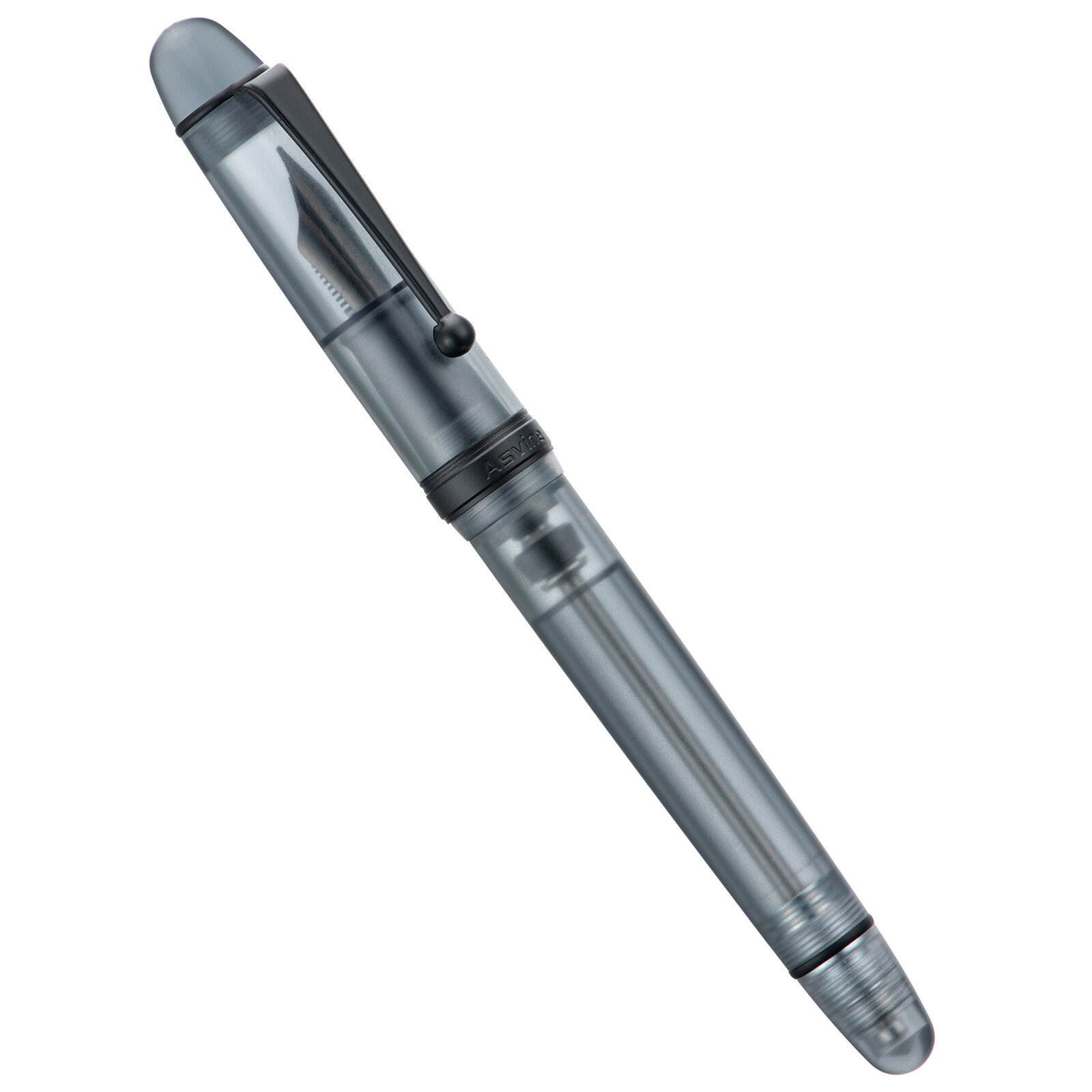 Asvine V126 Vacuum Filling Fountain Pen Matte Gray EF/F/M/ Stub Nib Acrylic Pen