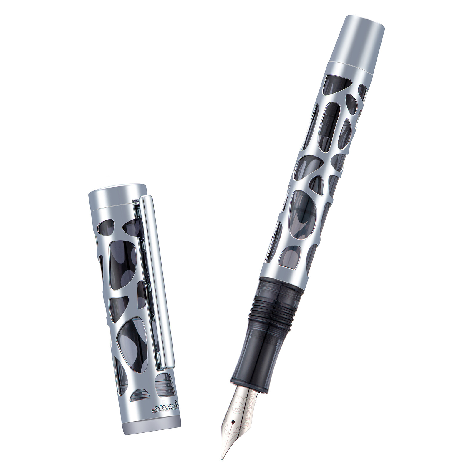 Asvine M169 Acrylic Dropper Fountain Pen with Converter Skeleton Pen EF/F/M Nib