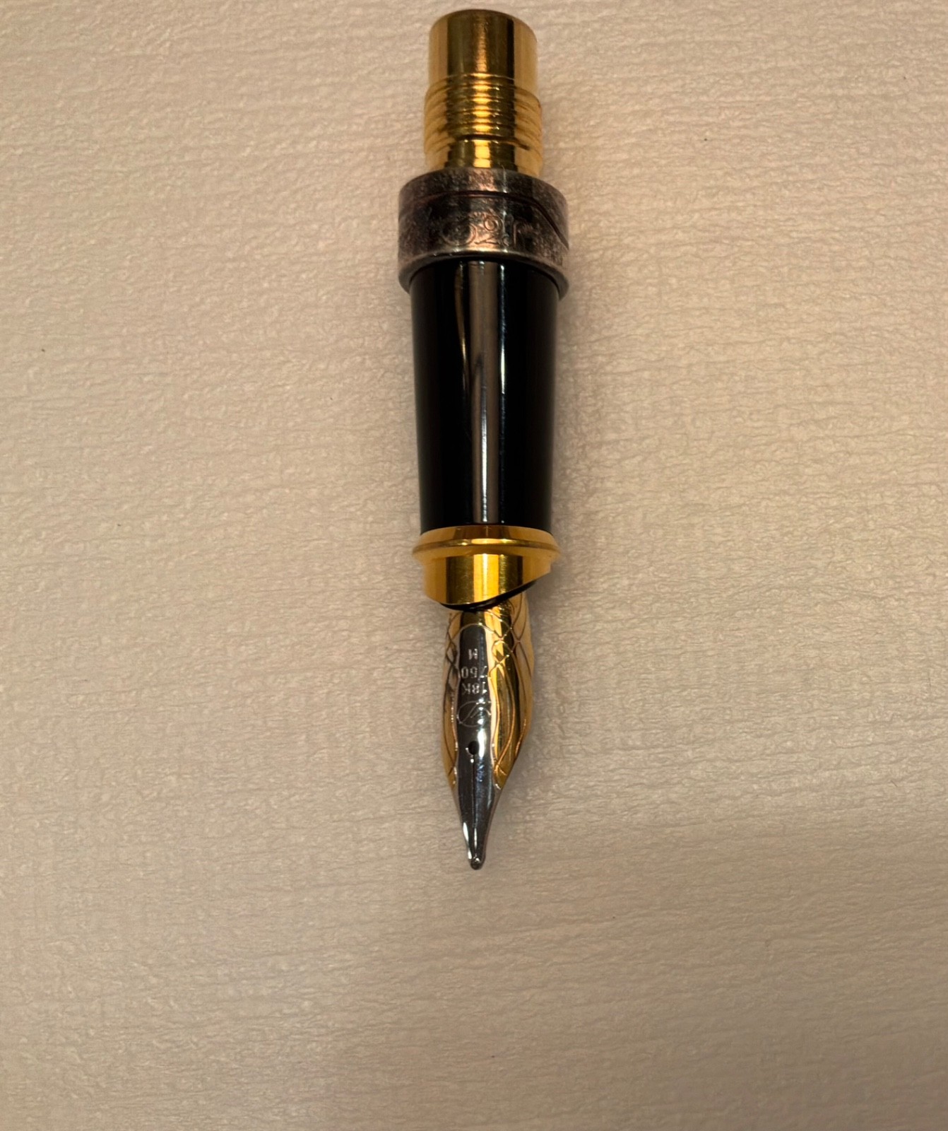 S.T. Dupont Paris 18K 750 Gold Fountain Pen Nib Section Medium M
