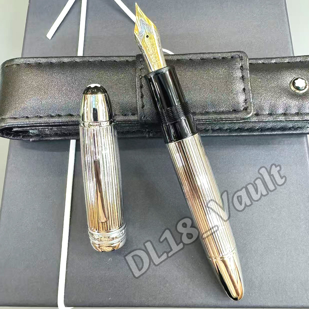 MONTBLANC Meisterstück 149 Silver Pin Stripe Pen Rare Collectible