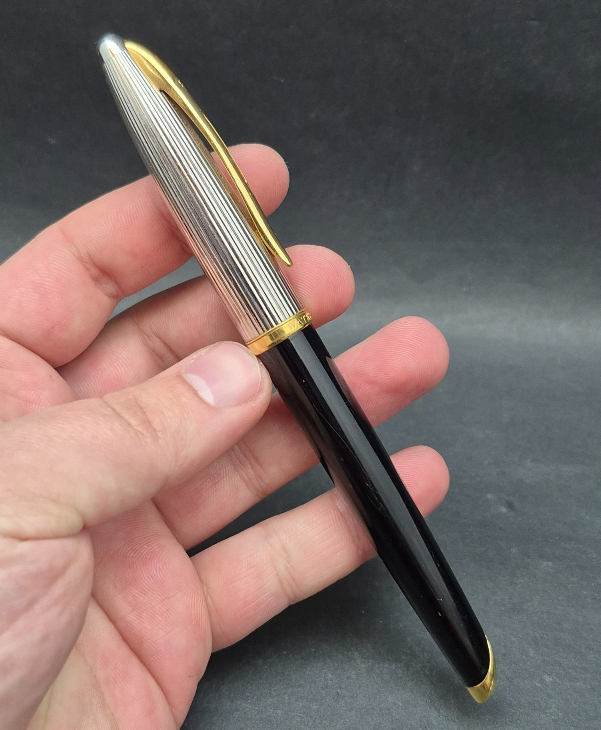 Waterman Carene Deluxe Silver Meridians Fountain Pen 18K 750 Gold Nib France