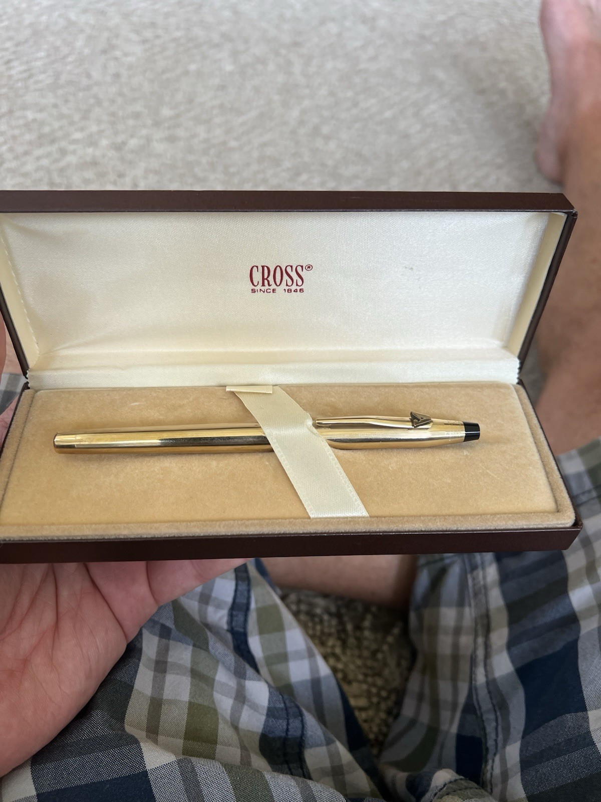 Vintage Cross 1/20 14K Gold Filled Fountain Pen 14K 585 In Original Box